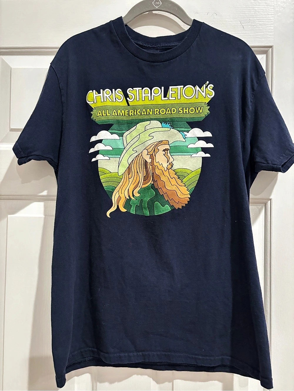 Chris Stapleton All American Road Show 2023 Tour T-Shirt Blue Medium